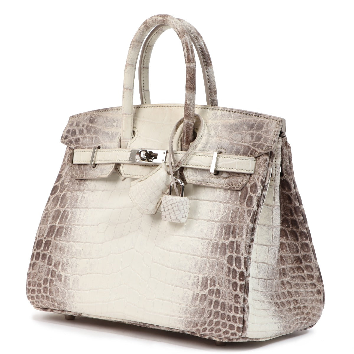 Hermès Birkin 25 Himalaya Niloticus Crocodile Palladium Hardware