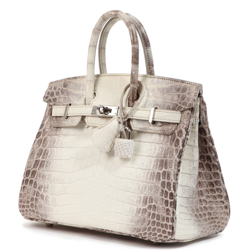 Hermès Birkin 25 Himalaya Niloticus Crocodile Palladium Hardware
