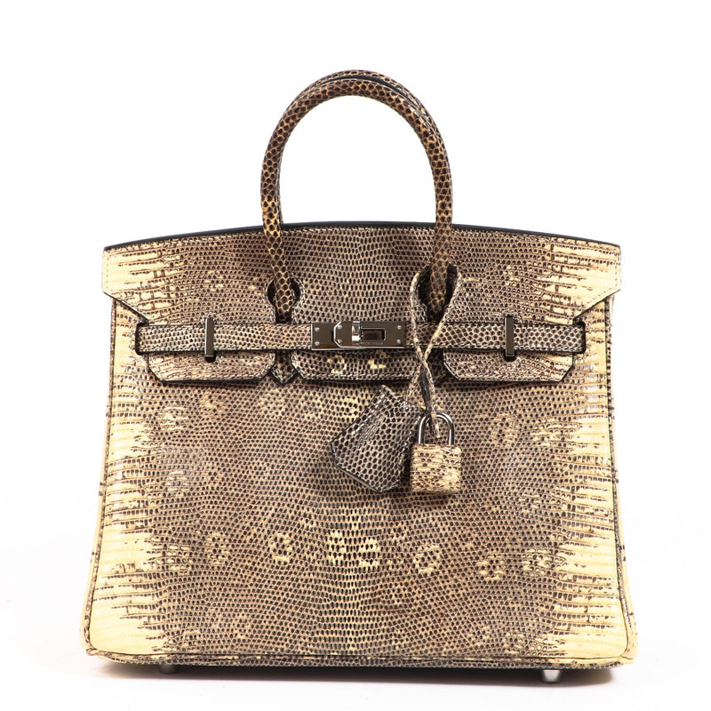 Hermès Birkin 25 Ombre Lizard Palladium Hardware