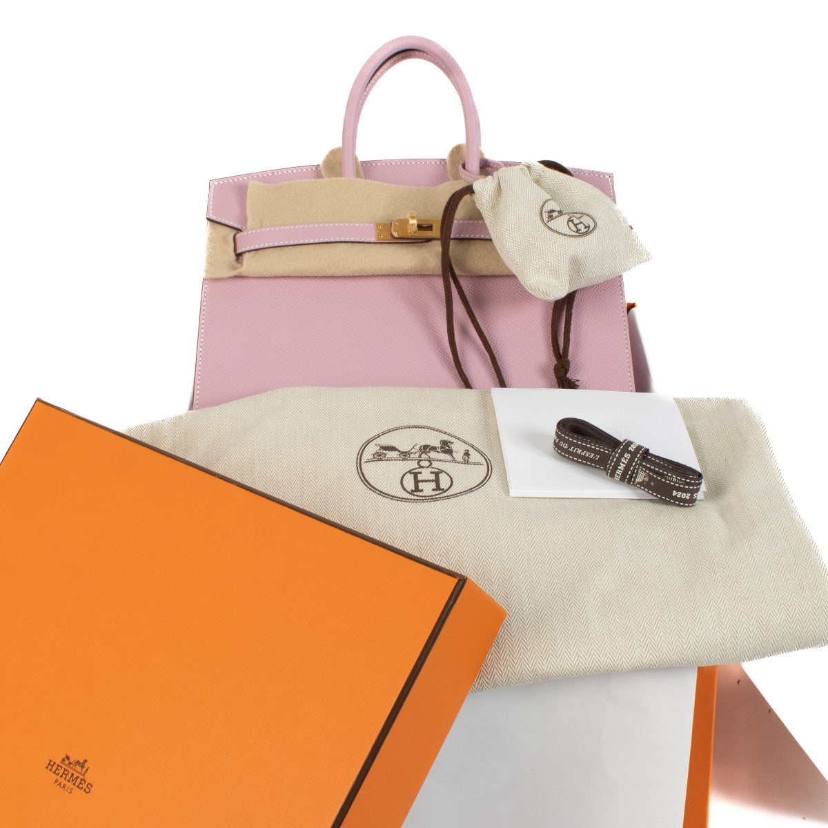Authentic second hand brand new Hermès HSS Birkin 25 Mauve Sylvestre/Rose Pourpre Epsom BGHW on www.labellov.com