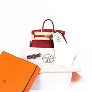 BRAND NEW SECOND HAND HERMES BIRKIN 25 ROUGE VIF