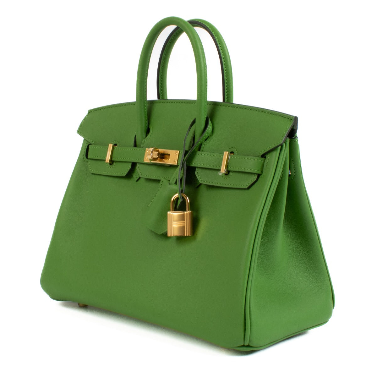 Shop brand new luxury designer Hermès Birkin 25 Vert Yucca Swift GHW on www.labellov.com