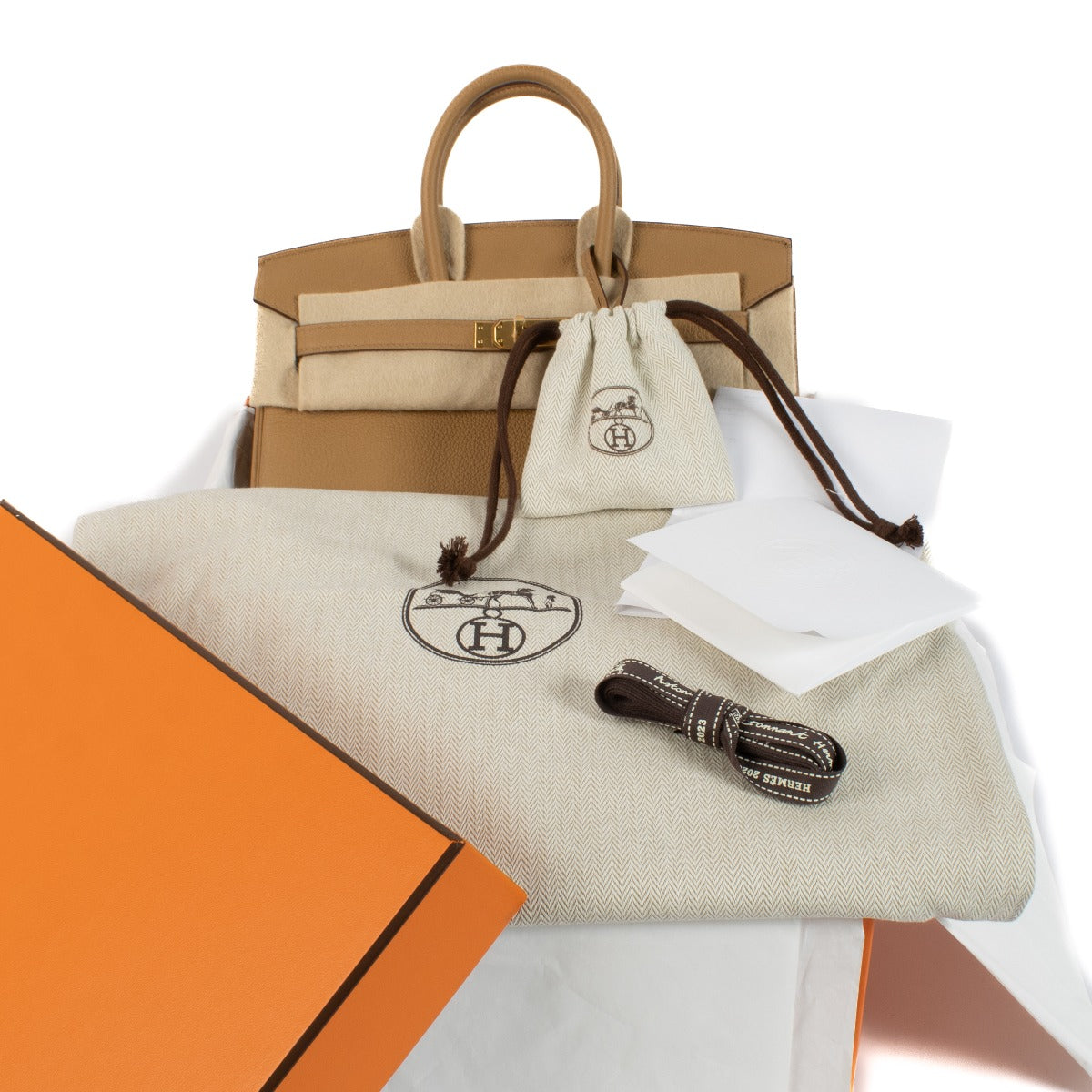 Hermès Birkin 25 Biscuit Togo GHW