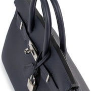 authentic second hand Hermès Birkin 25 Togo Bleu Nuit Palladium Hardware at labellov.com