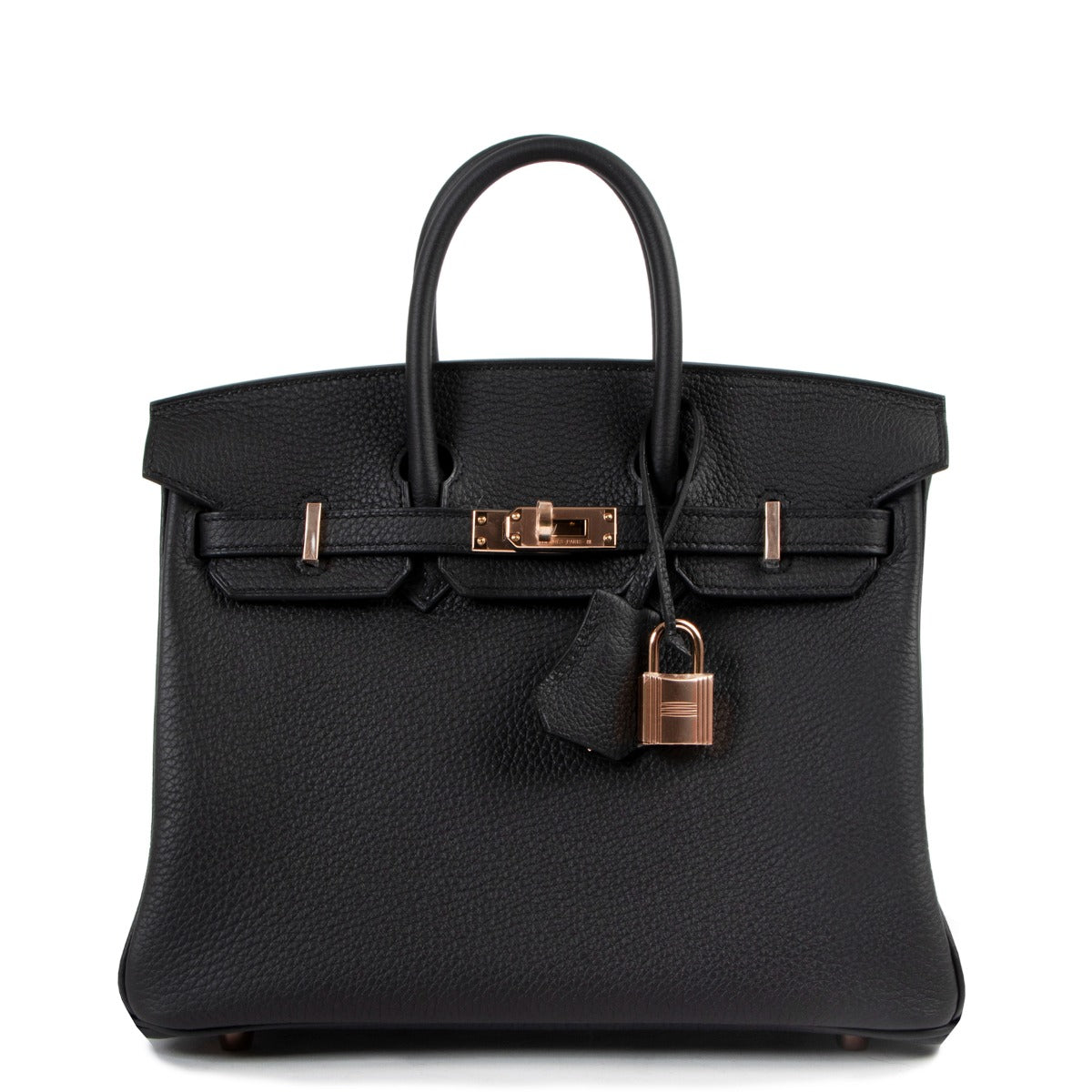 Hermès Birkin 25 Black Togo Rose Gold Hardware
