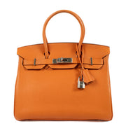 Authentic second hand vintage Hermès Birkin 30 orange on www.labellov.com