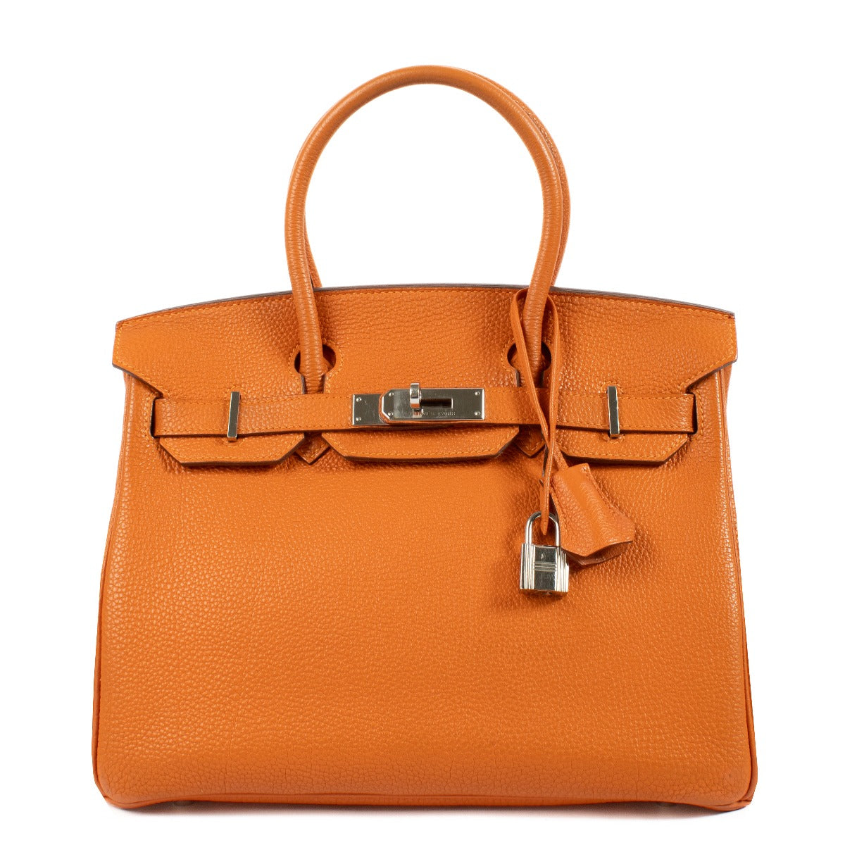 Authentic second hand vintage Hermès Birkin 30 orange on www.labellov.com