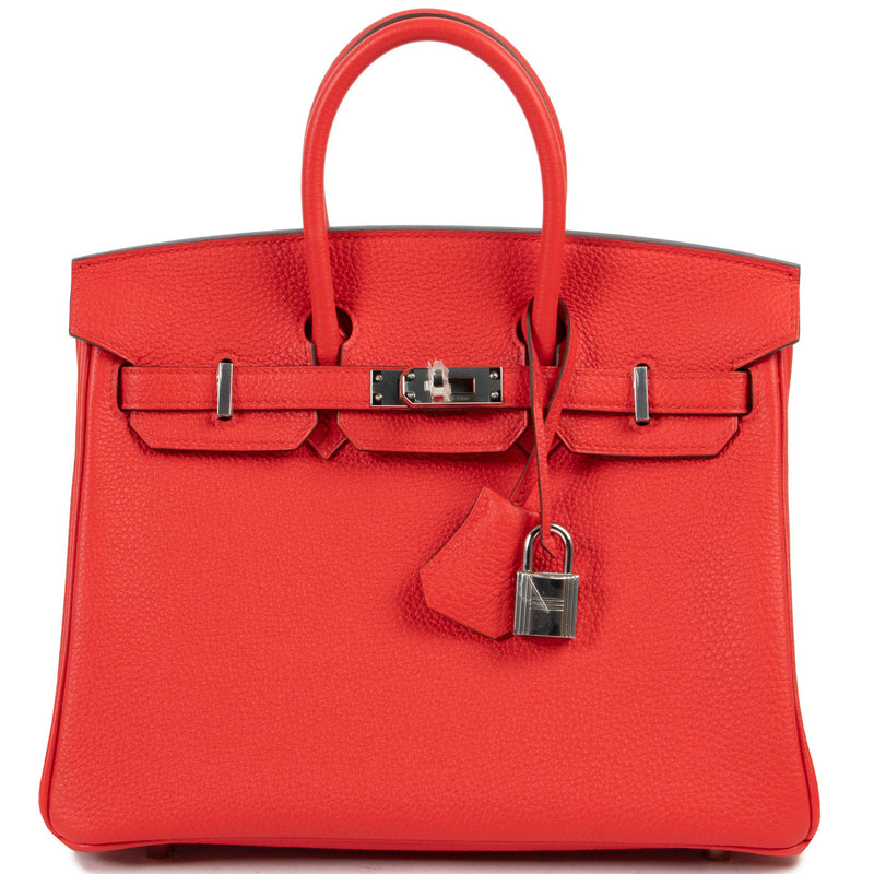 Hermès Birkin 25 HSS Perso Togo Rouge Tomate + Orange PHW
