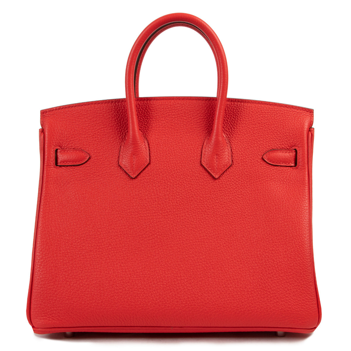 Hermès Birkin 25 HSS Personnalisé Togo Rouge Tomate + Orange Accastillage Plaqué Palladium