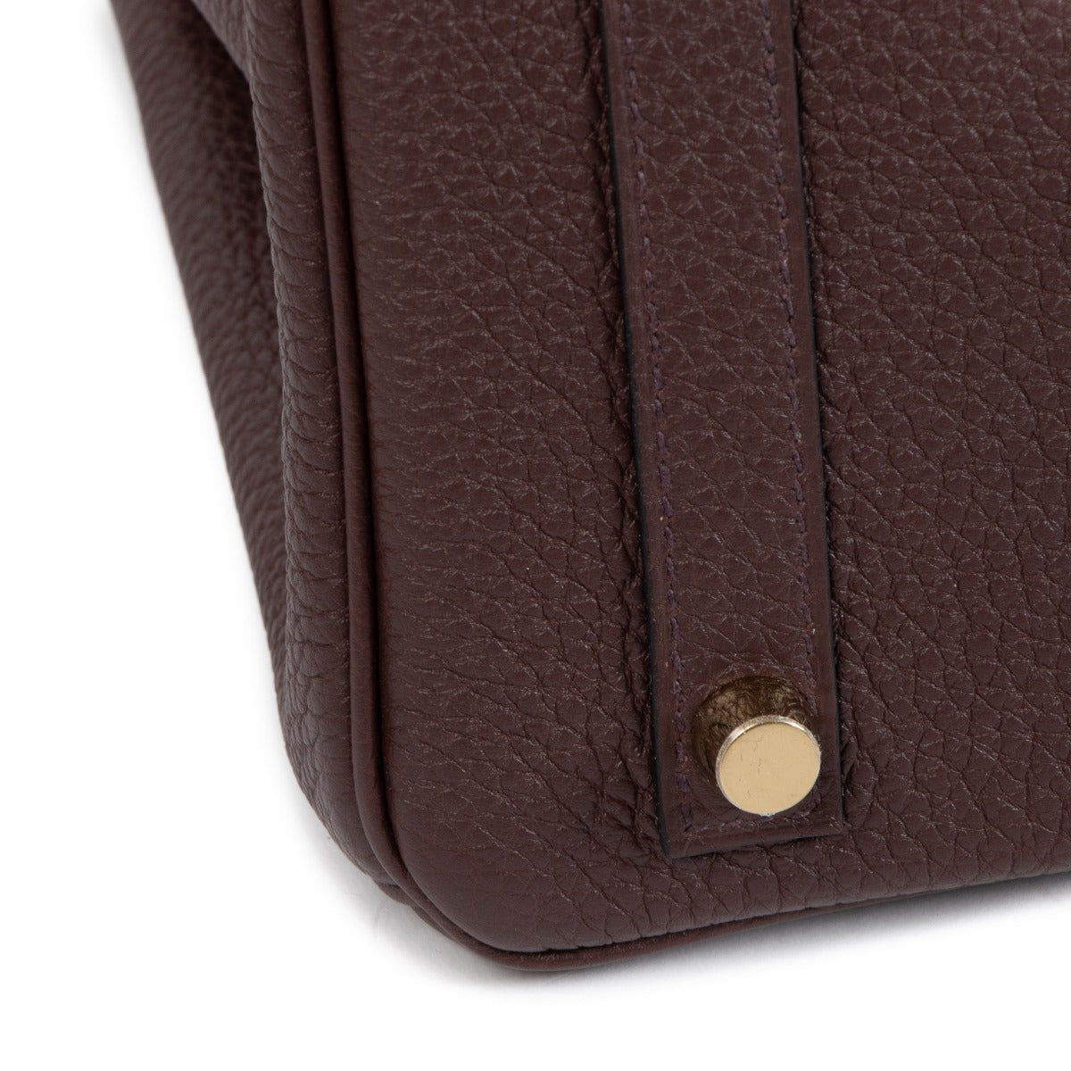 authentic second hand pre-owned Hermès Birkin 25 Rouge Sellier Togo Gold Hardware on www.labellov.com
