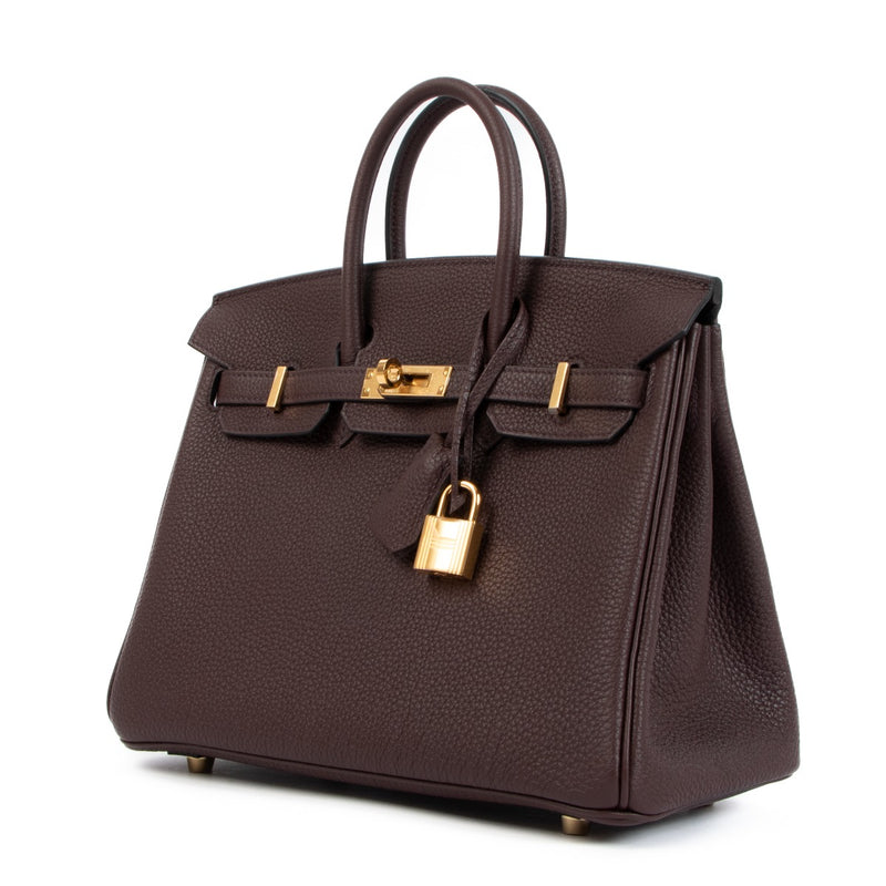 Hermès Birkin 25 Rouge Sellier Togo Gold Hardware