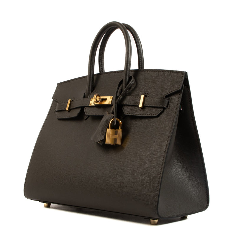 Authentic second hand brand new Hermès Birkin 25 Graphite Veau Madam on www.labellov.com