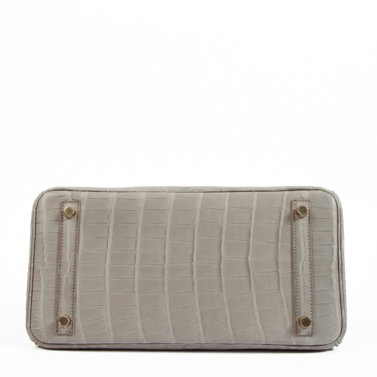 Auhthentic second hand HSS Hermès Birkin 30 Perso Gris Perle Alligator Permabrass on www.labellov.com