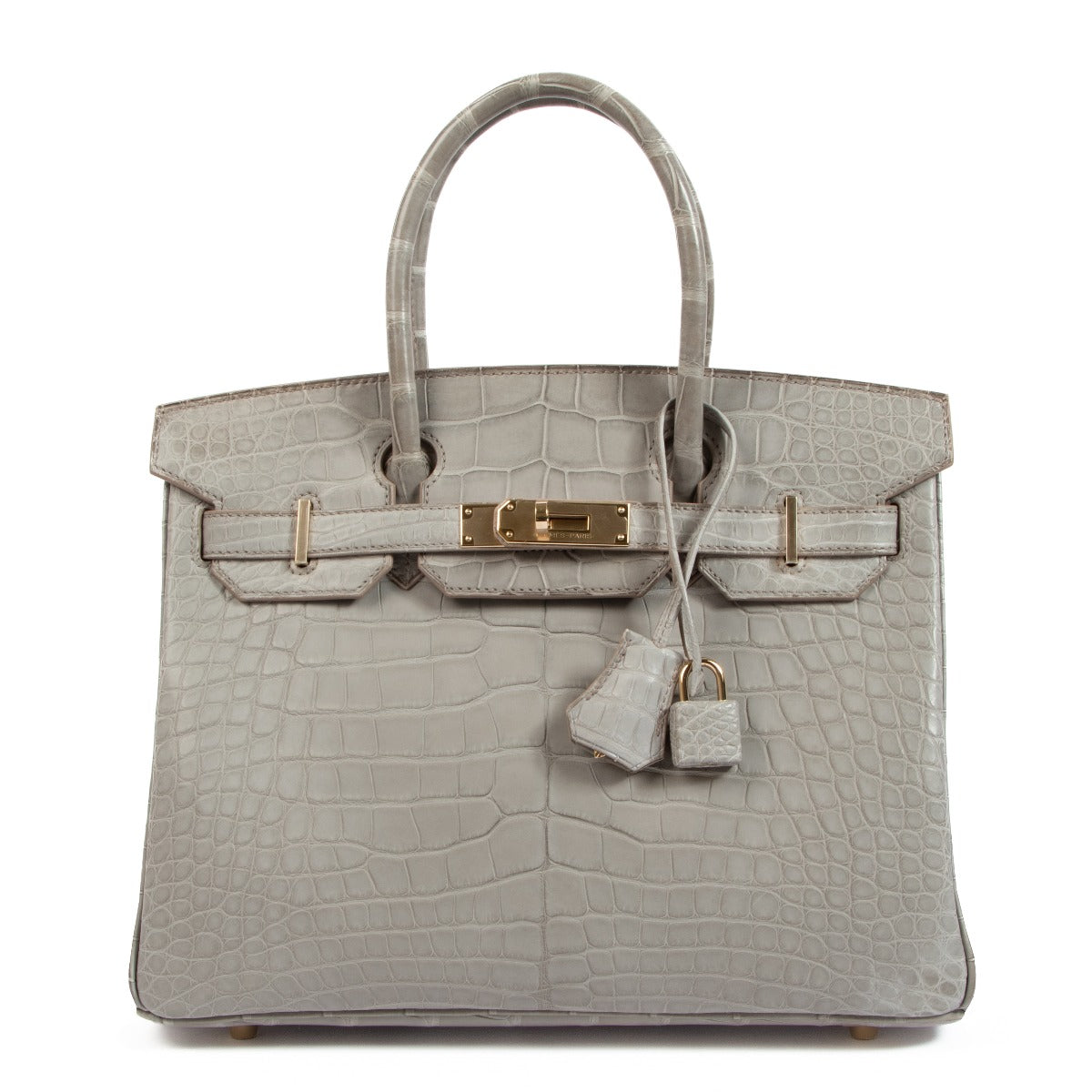 Hermès HSS Birkin 30 Gris Perle Alligator Permabrass Hardware