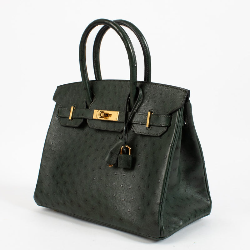 Hermès Birkin 30 Vert Titien Ostrich GHW