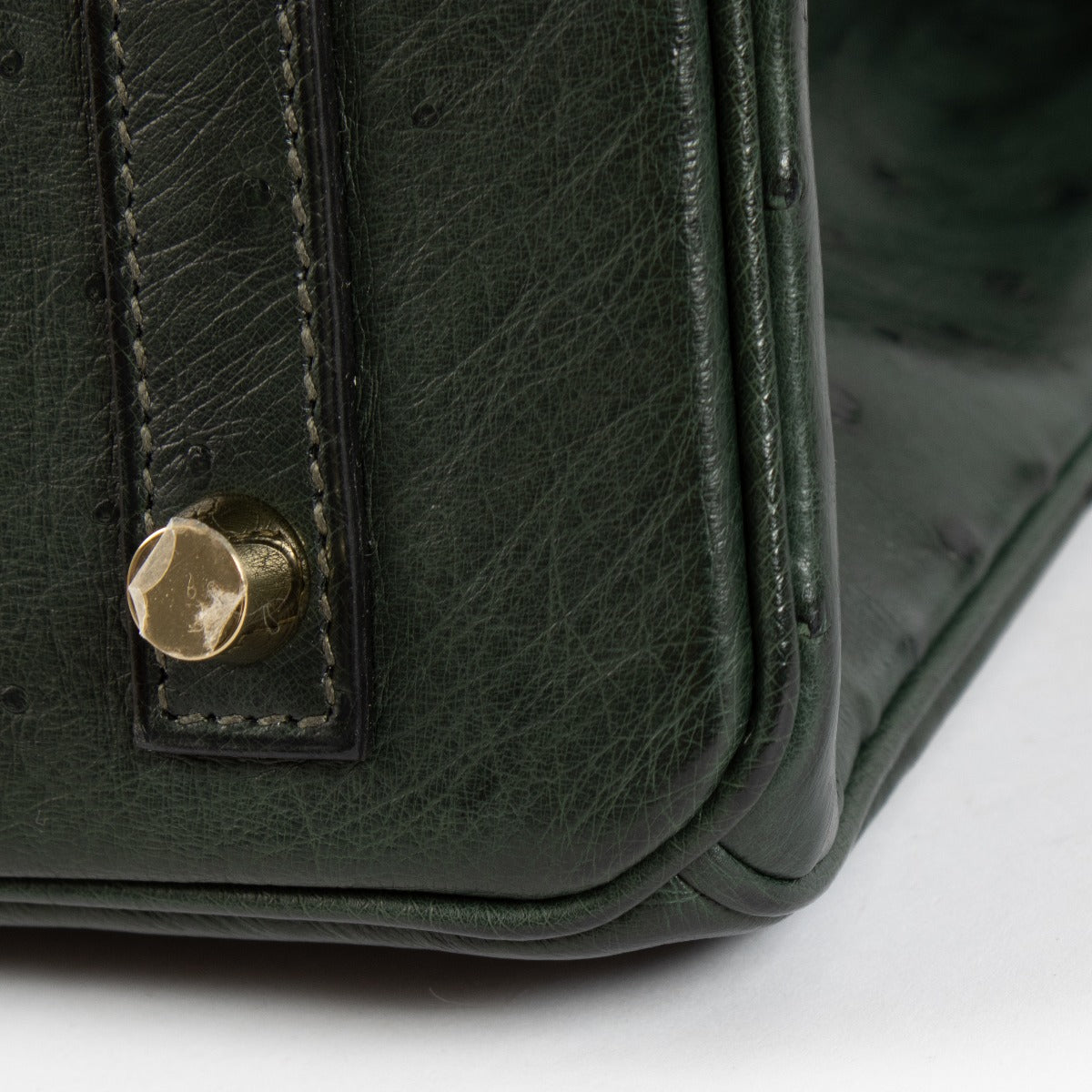 Hermès Birkin 30 Vert Titien Autruche GHW
