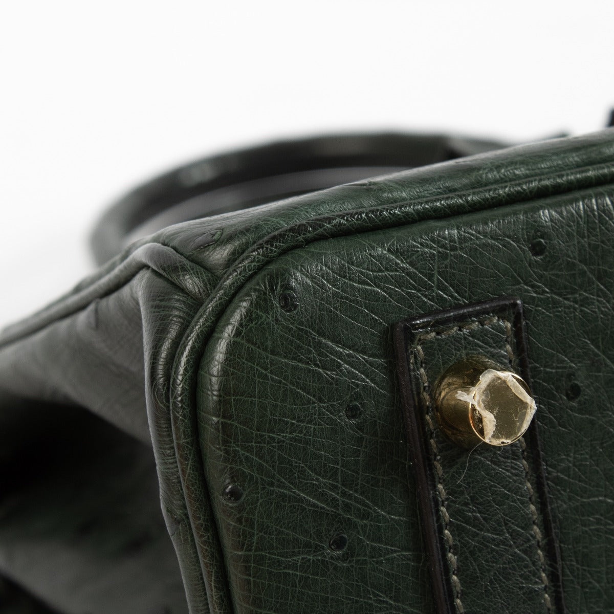 Hermès Birkin 30 Vert Titien Autruche GHW