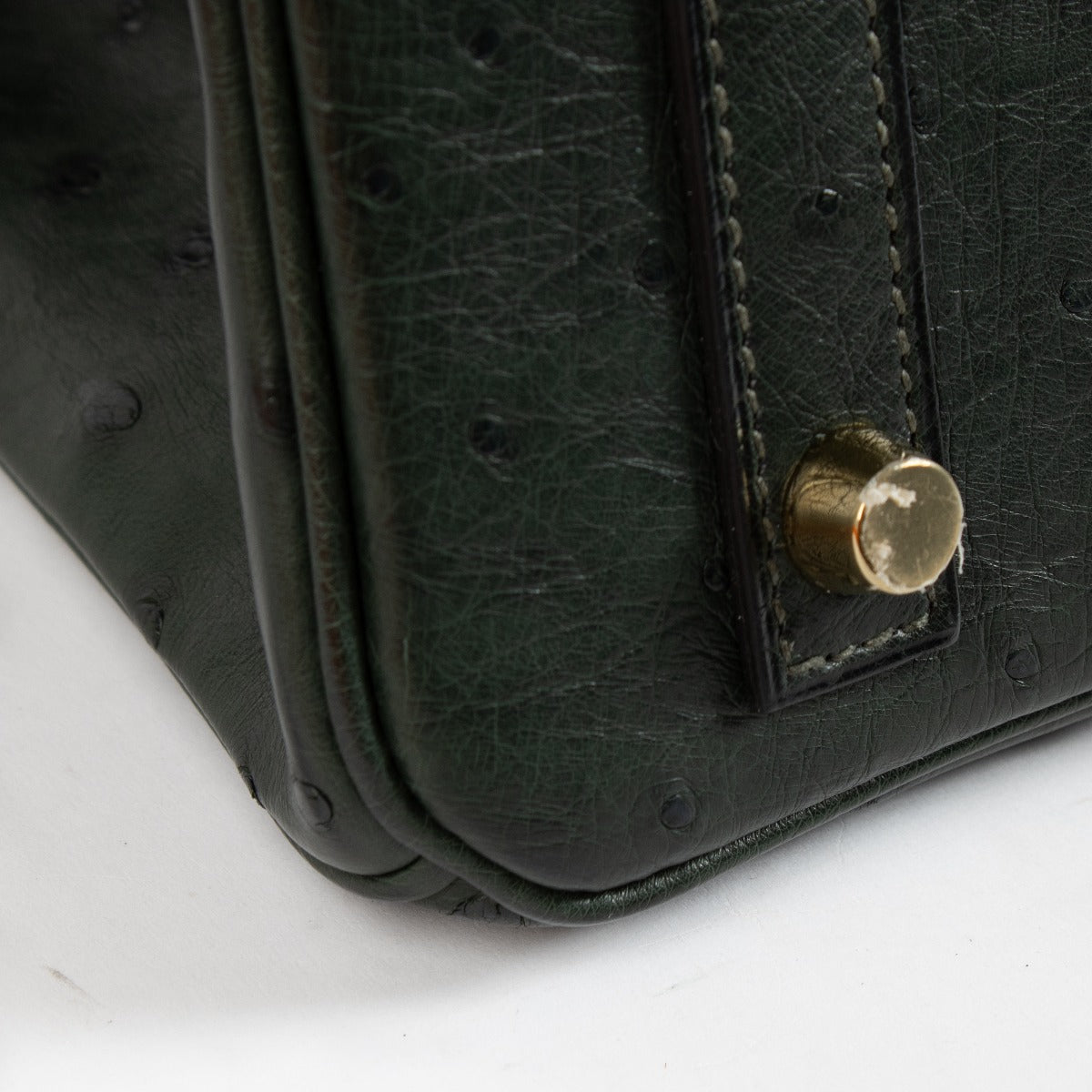 Hermès Birkin 30 Vert Titien Autruche GHW