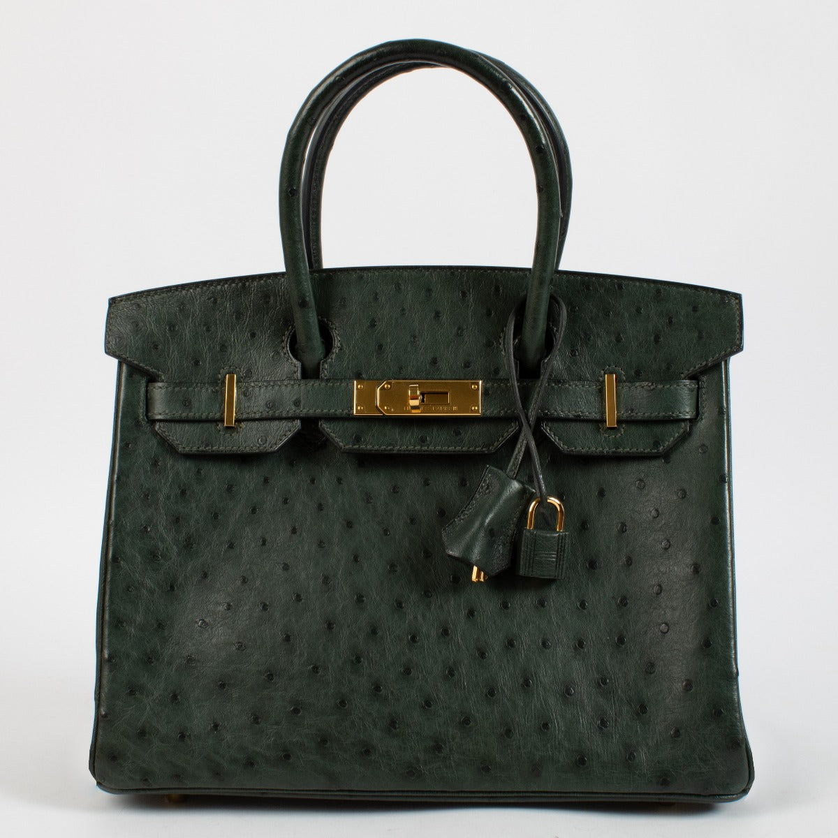 2018 Hermès Birkin 30 Vert Titien Ostrich GHW