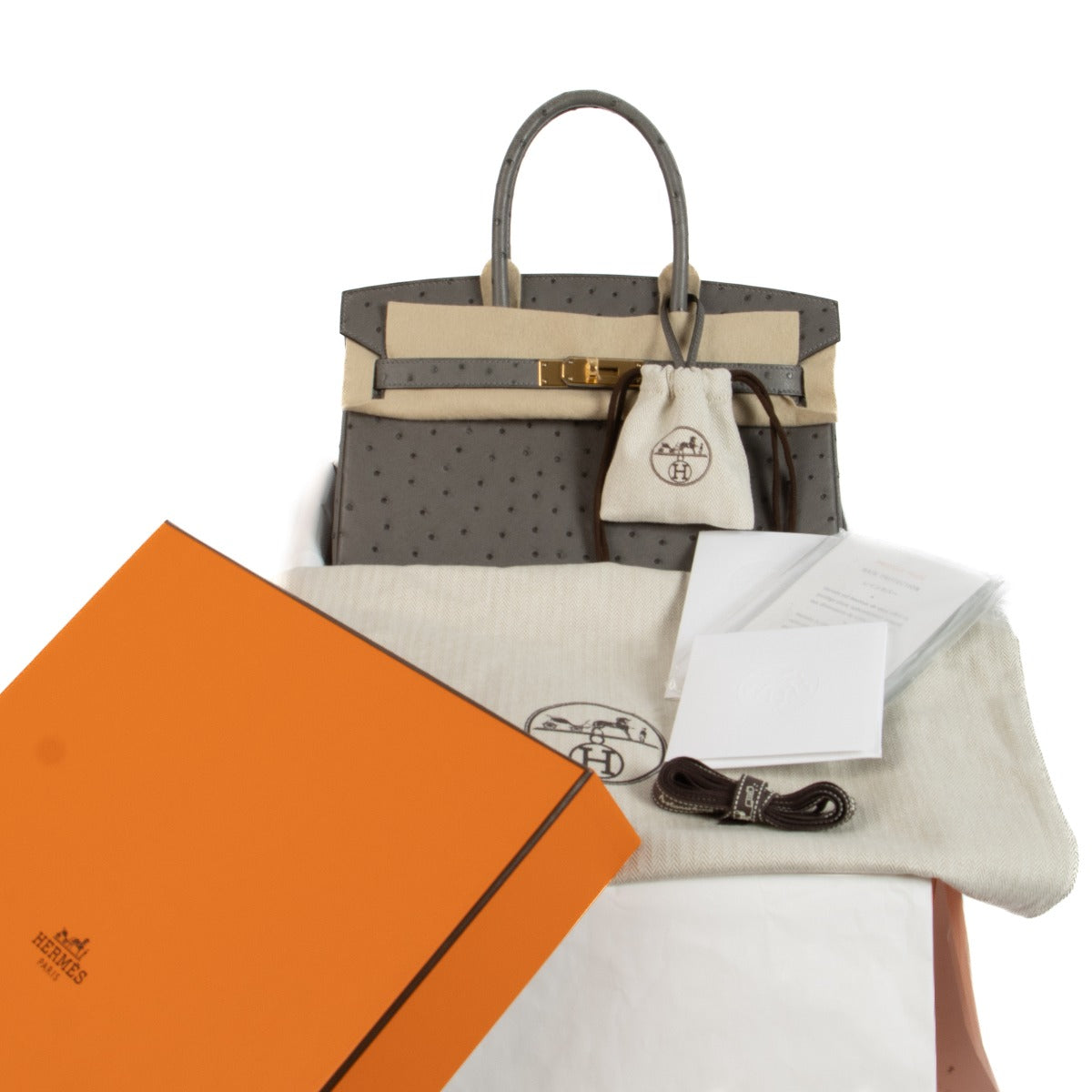 Hermès Birkin 30 Gris Meyer Ostrich GHW