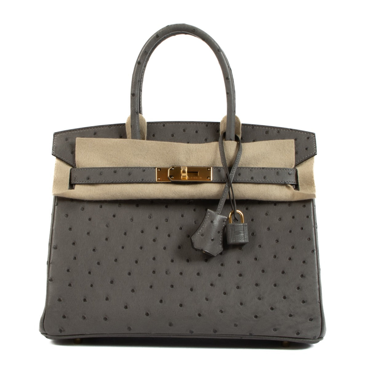 Hermès Birkin 30 Gris Meyer Ostrich GHW