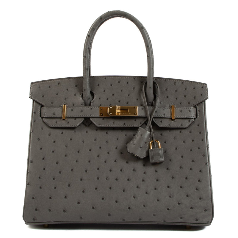 Hermès Birkin 30 Gris Meyer Ostrich GHW