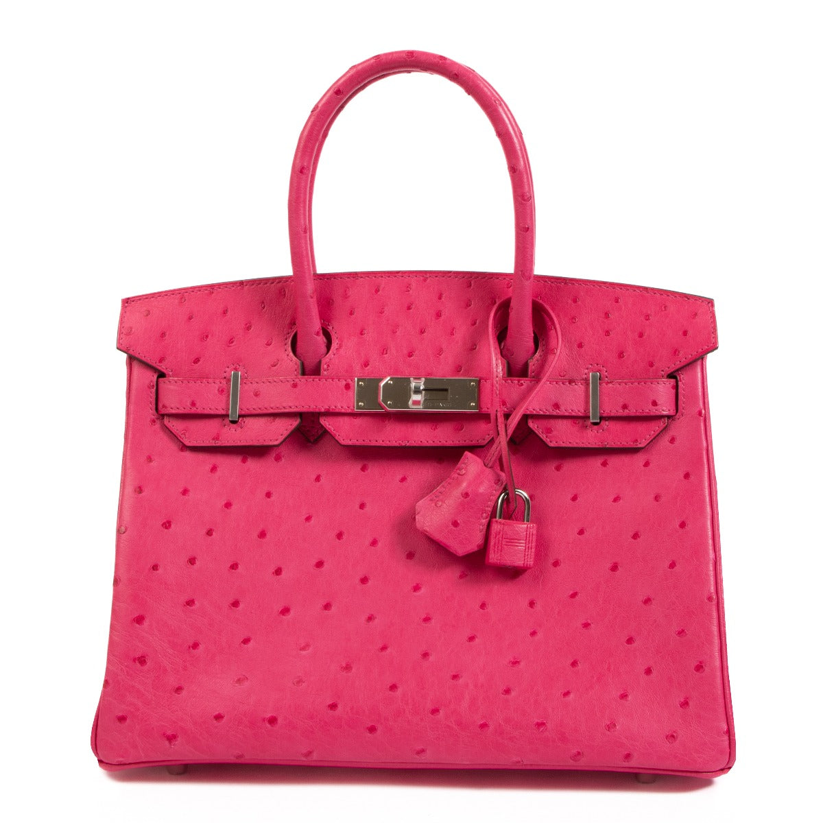 Hermès Birkin 30 Rose Tyrien Ostrich Palladium Hardware