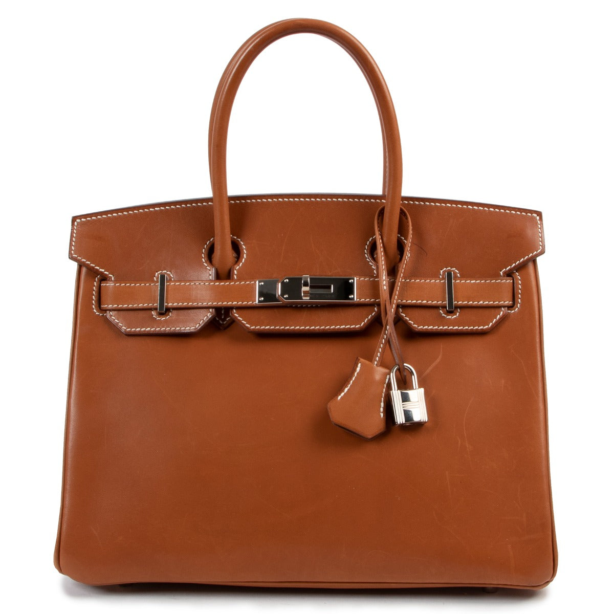 Hermès Birkin 30 Fauve Barenia Palladium Hardware