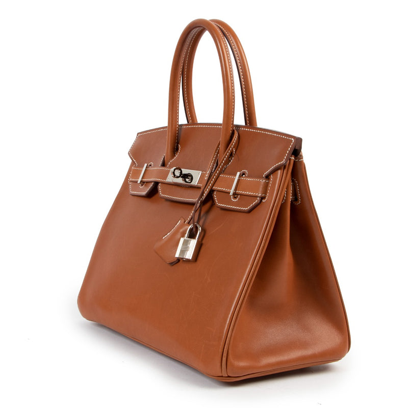 Hermès Birkin 30 Fauve Barenia Palladium Hardware