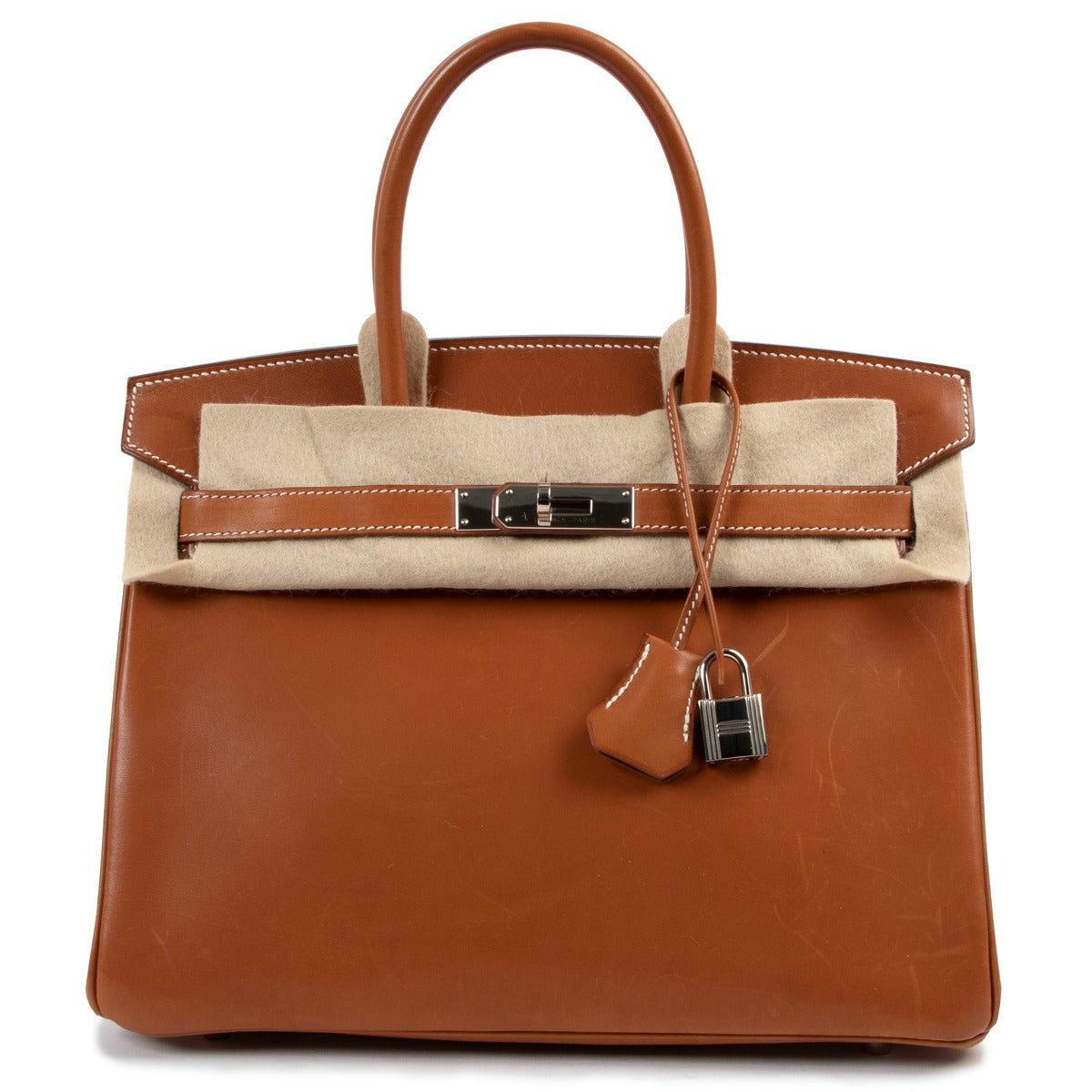 Hermès Birkin 30 Fauve Barenia Palladium Hardware