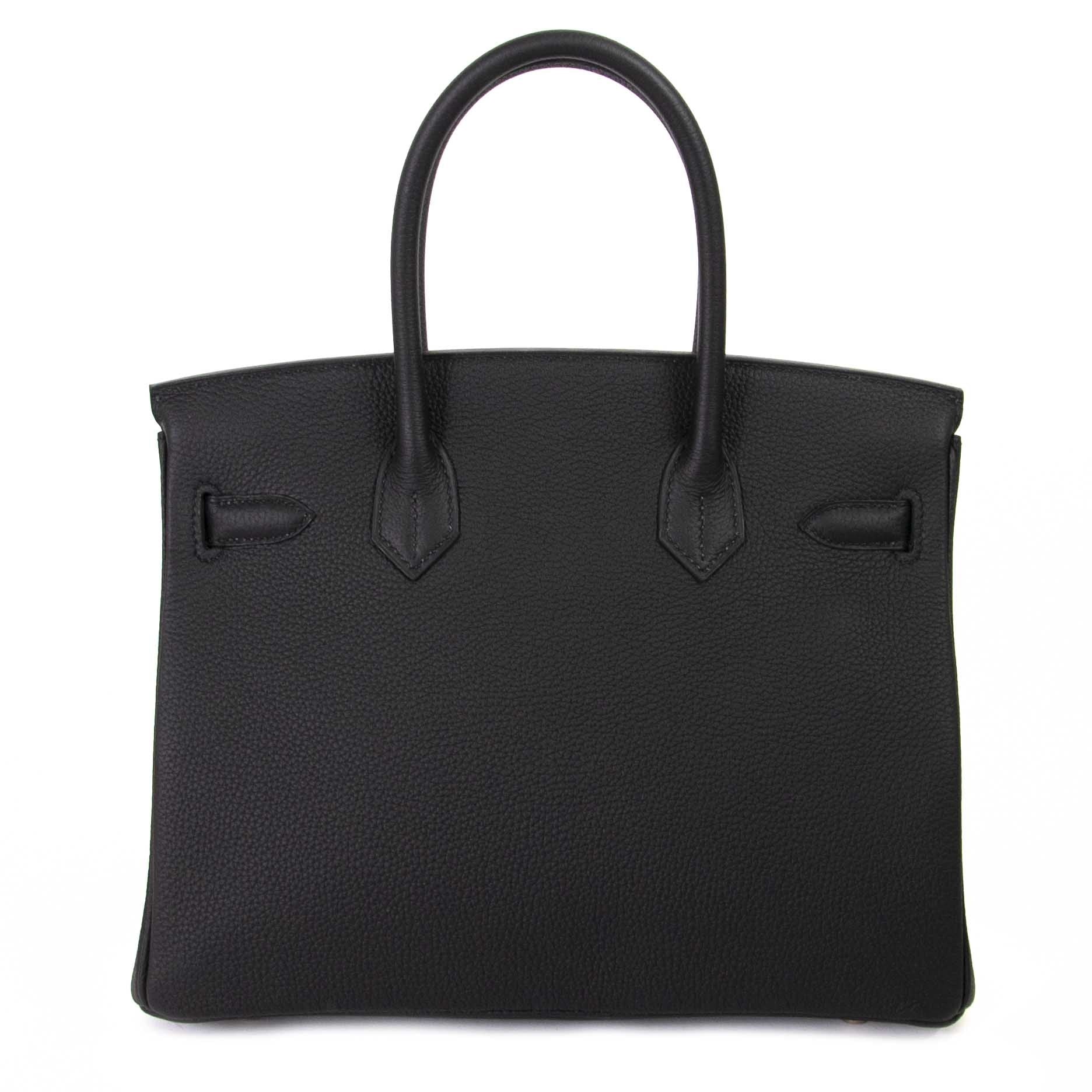 Hermès Birkin 30 Black Togo RHW for sale online at Labellov secondhand luxury