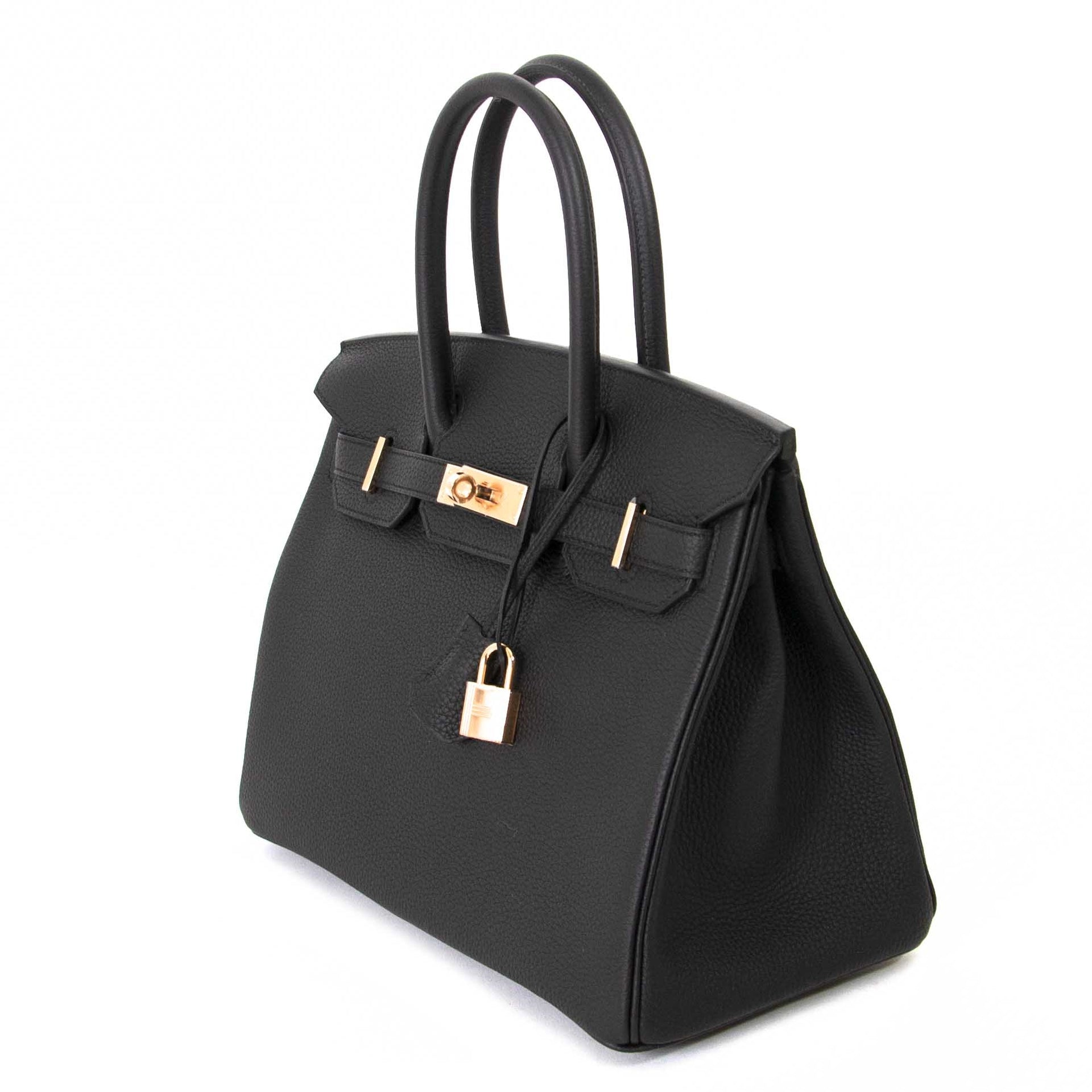 Hermès Birkin 30 Black Togo RHW kopen en verkopen