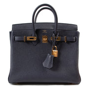shop safe online worldwide shipping brand new Hermes Birkin 25 Blue Nuit togo leather ghw