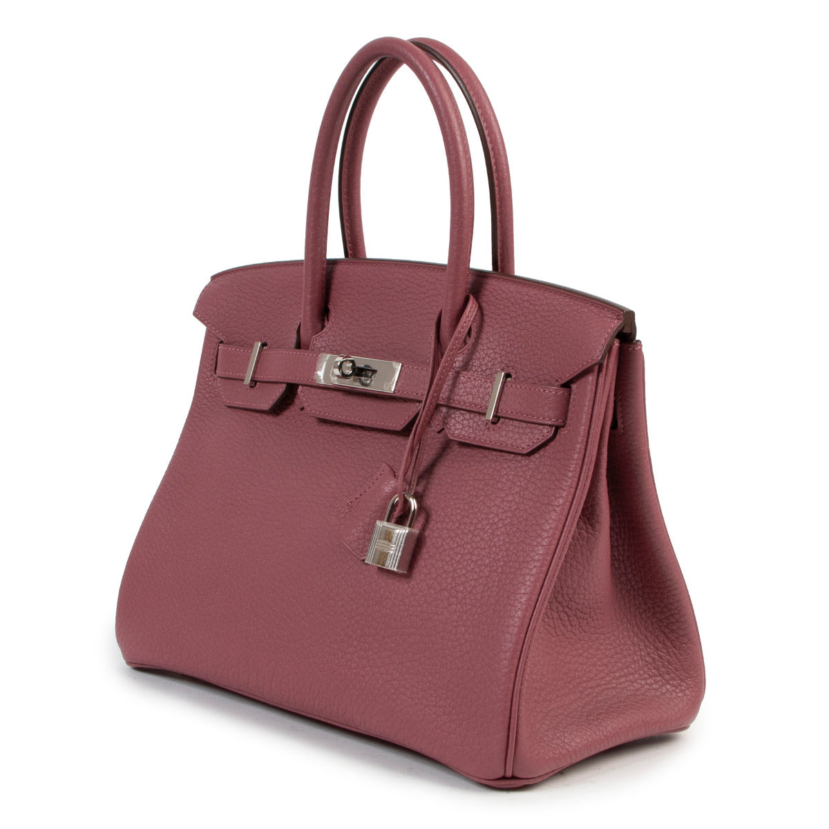 Hermès Birkin 30 Clemence Taurillon Bois de Rose accastillage palladium