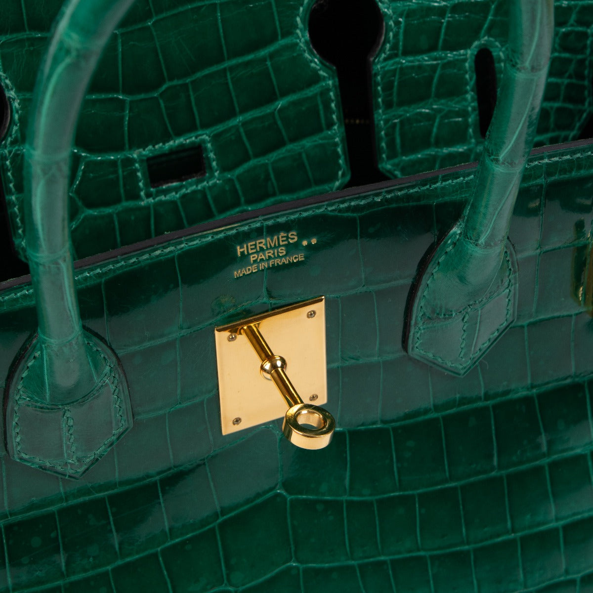 Hermès Birkin 30 Emerald Green Vert Emeraude Lisse Niloticus Crocodile