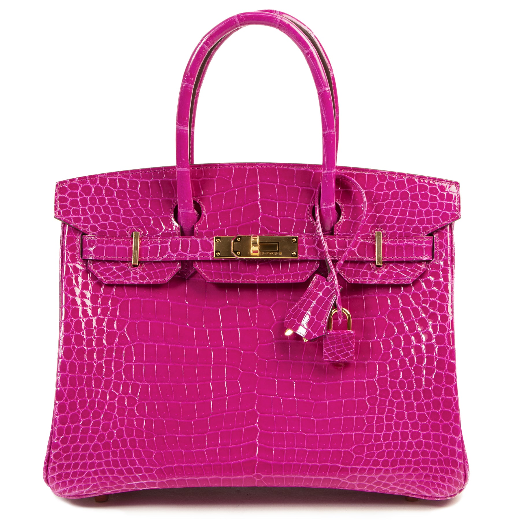 *Reserved* BRAND NEW Hermès Birkin 30 Crocodile Porosus Lisse Rose Sheherazade GHW