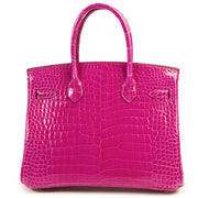 koop veilig online tegen de beste prijs *Reserved* BRAND NEW Hermès Birkin 30 Crocodile Porosus Lisse Rose Sheherazade GHW
