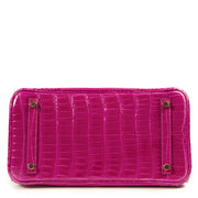 skip the waitinglist shop safe online *Reserved* BRAND NEW Hermès Birkin 30 Crocodile Porosus Lisse Rose Sheherazade GHW