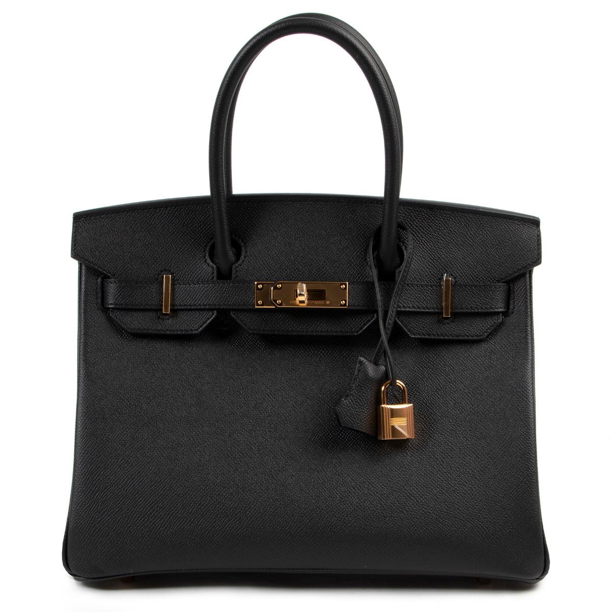 Hermès Birkin 30 Black Epsom GHW for the best price at Labellov secondhand luxury in Antwerp. Buy and sell authentic designer bags for the best price