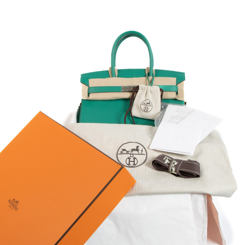 Shop authentic brand new Hermès 2022 Birkin 30 Vert Jade Epsom on www.labellov.com