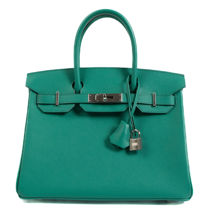 Hermès 2022 Birkin 30 Vert Jade Epsom