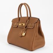 Authentic second hand new 2022 Hermès Birkin 30 Gold Togo on www.labellov.com
