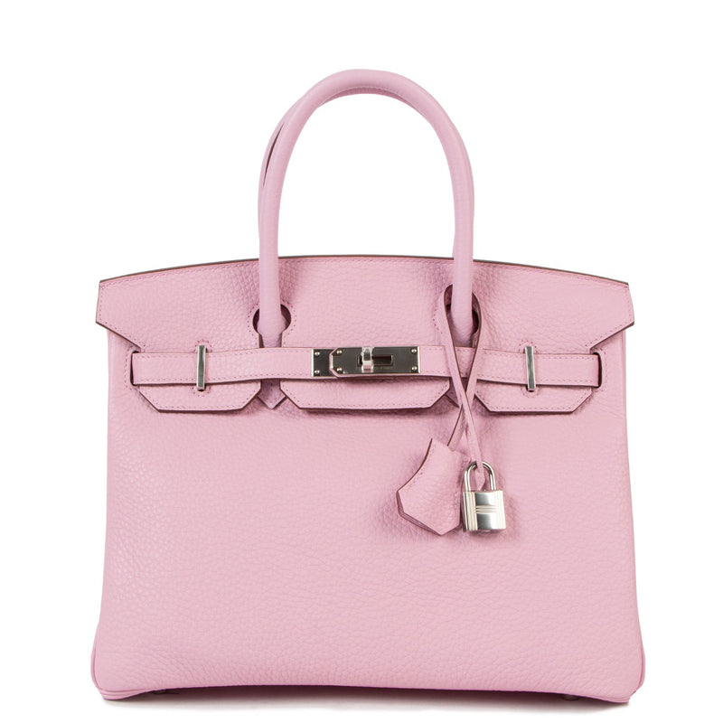 Hermès Birkin 30 Mauve Sylvest Taurillon Clemence Palladium Hardware