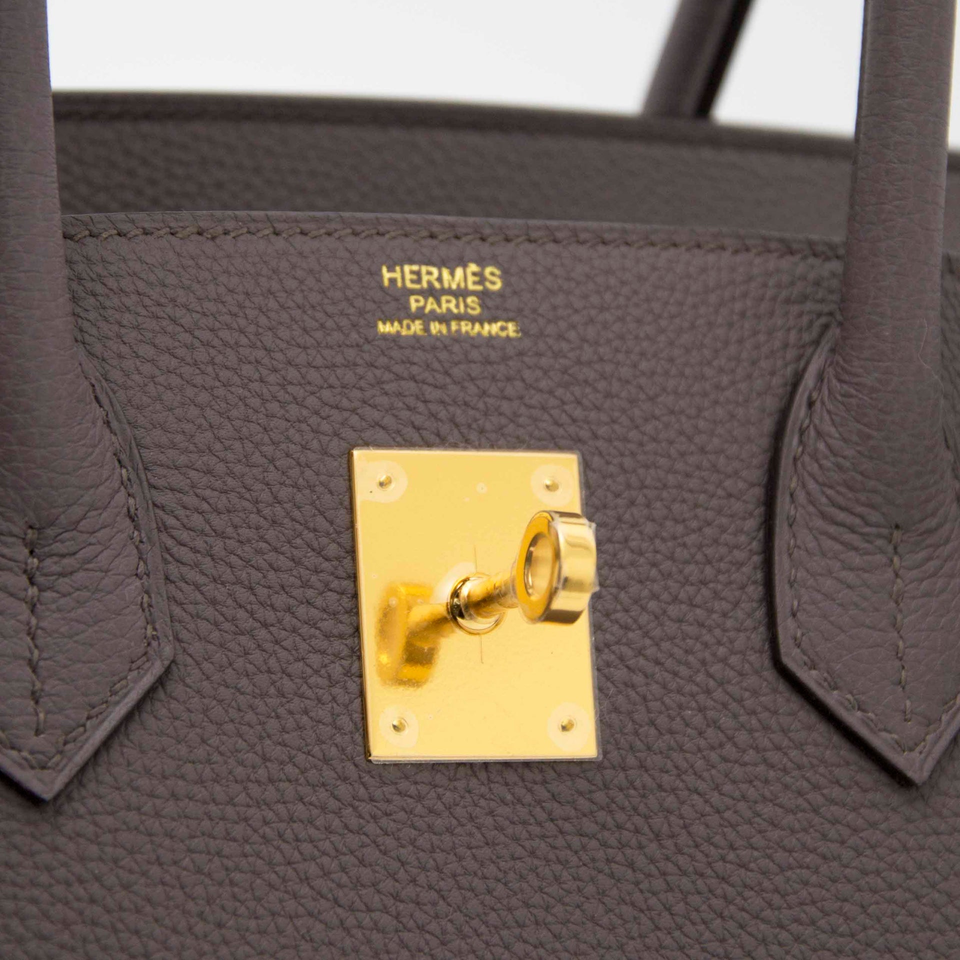 *NEUF* Hermès Birkin 30 Togo Étain GHW