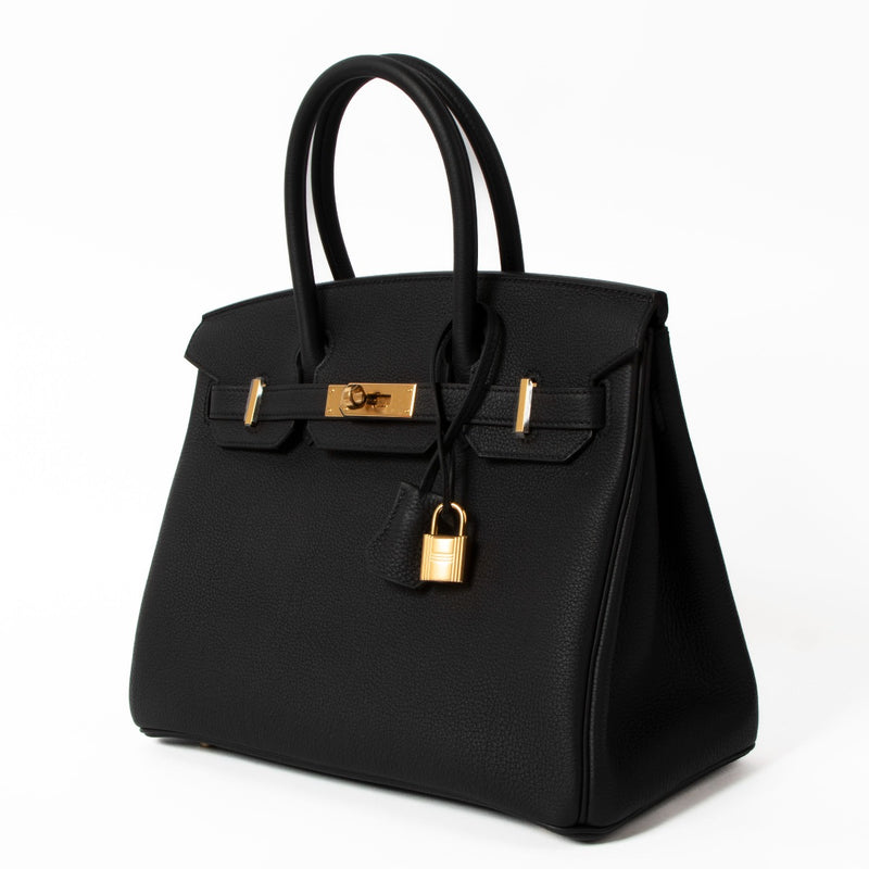 Authentic second hand brand new Hermès Birkin 30 Black Togo GHW on www.labellov.com