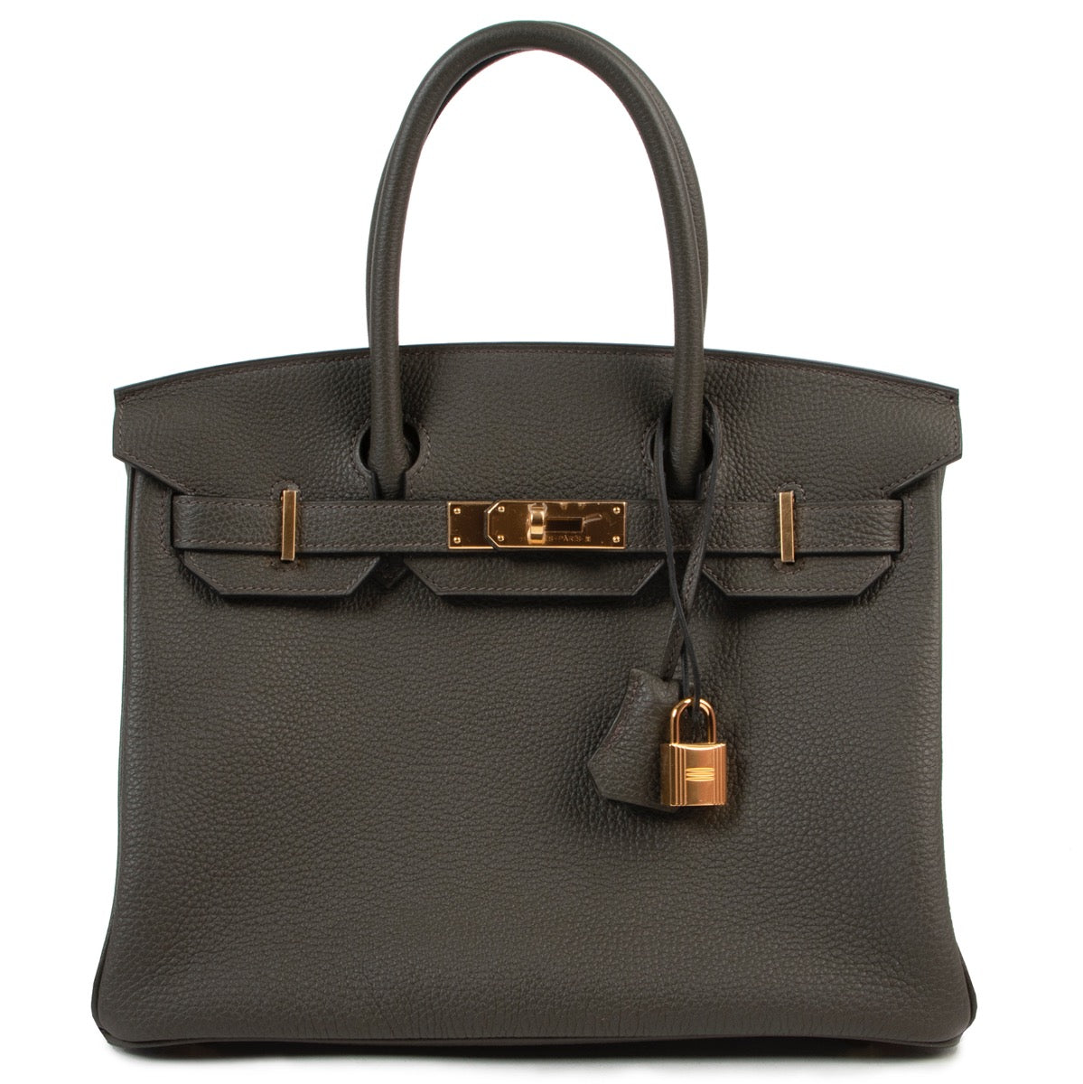 shop safe online Hermes Birkin 30 Togo Vert De Gris GHW