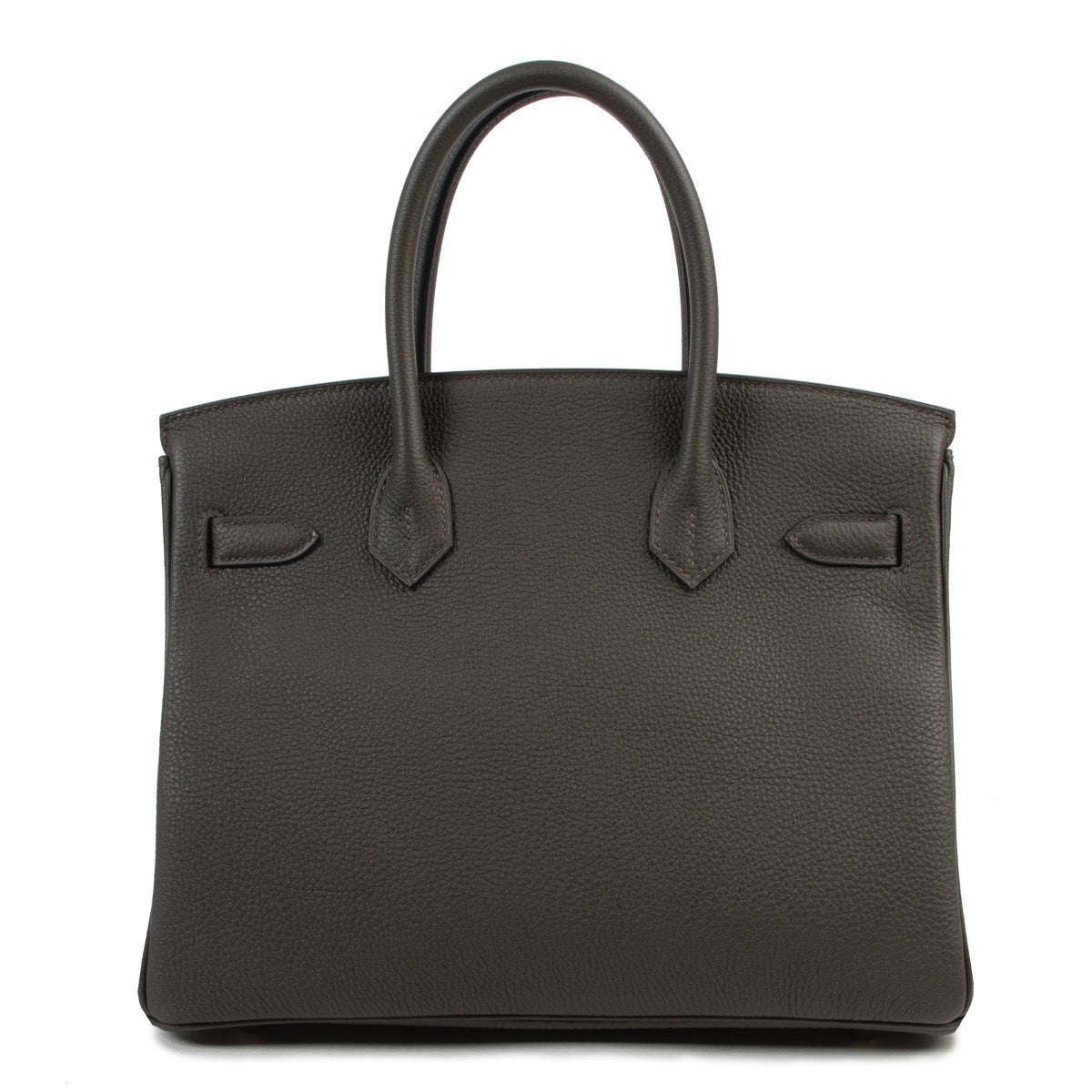 shop safe online secondhand 100% authentic Hermes Birkin 30 Togo Vert De Gris GHW