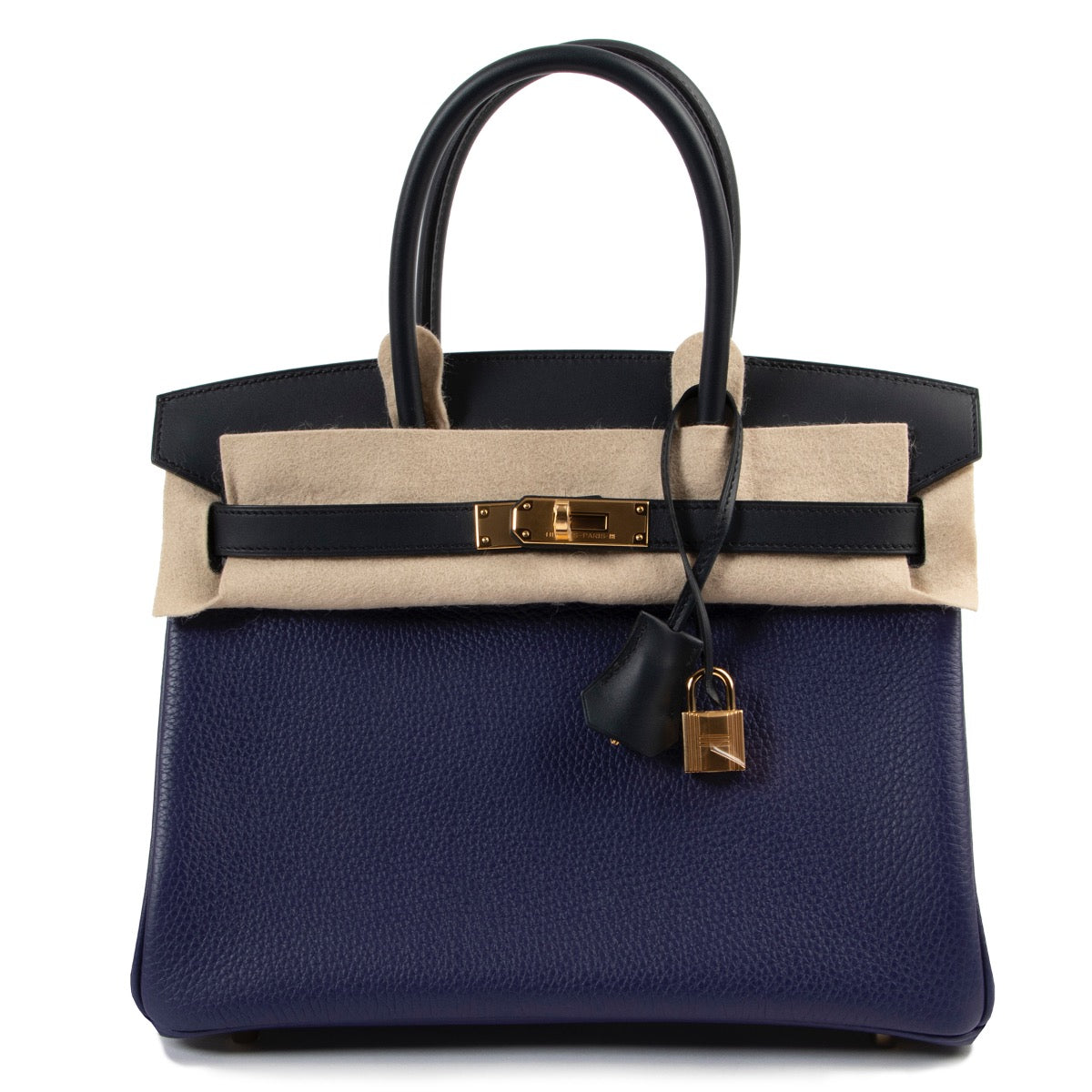Shop safe online at Labellov in Antwerp this 100% authentic Hermès Birkin 30 Touch 2 Taurillon Clemence/Veau Sombrer