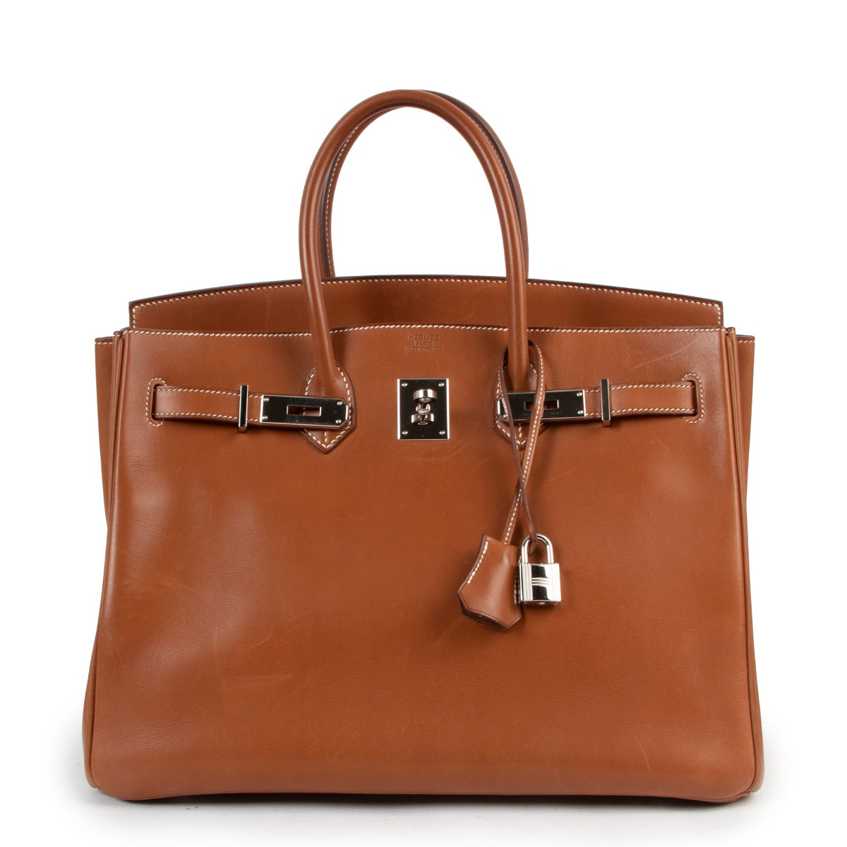 Hermès Birkin 35 Fauve Barenia Palladium Hardware