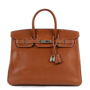 Hermès Birkin 35 Fauve Barenia Palladium Hardware